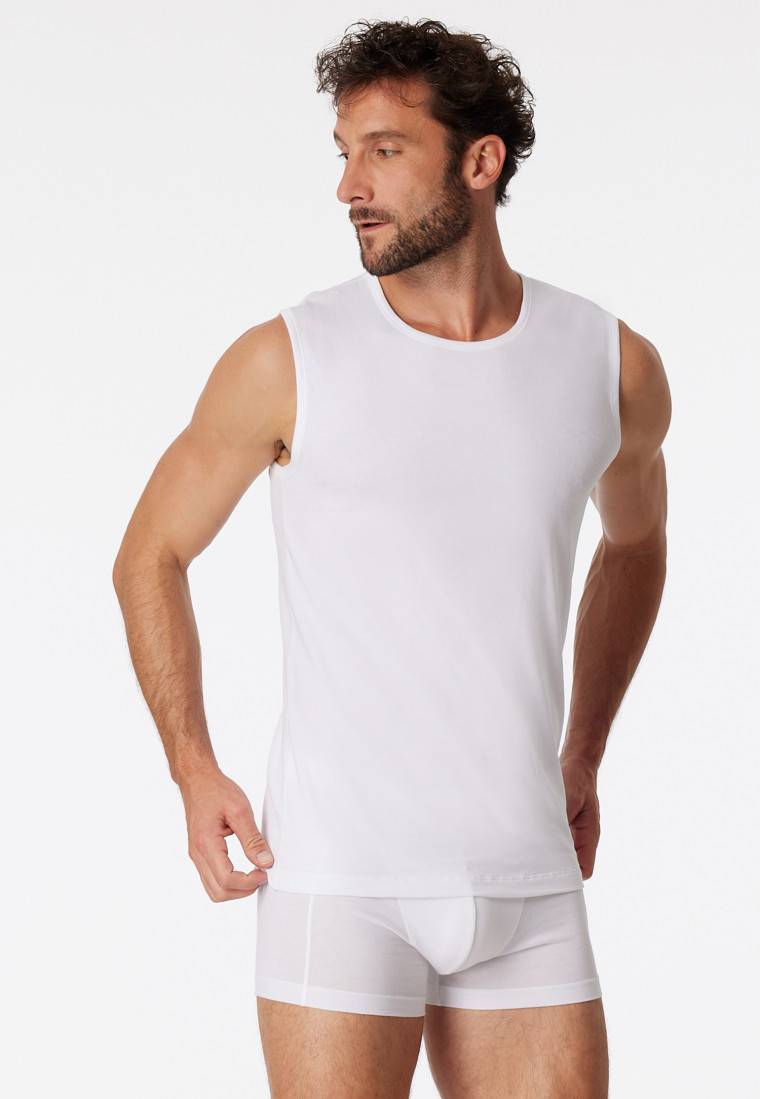Schiesser Tank Tops 2er-Pack Organic Cotton Rundhals weiß – 95/5 Riesige Ersparnisse