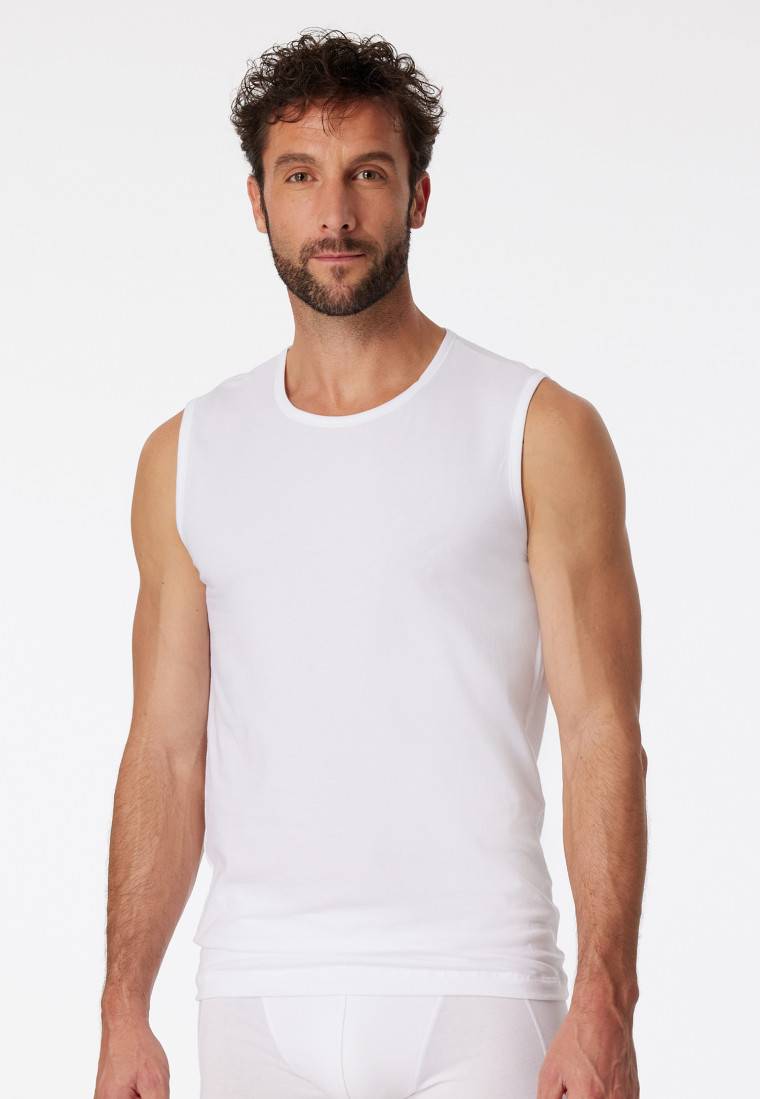 Schiesser Tank Tops 2er-Pack Organic Cotton Rundhals weiß – 95/5 Riesige Ersparnisse