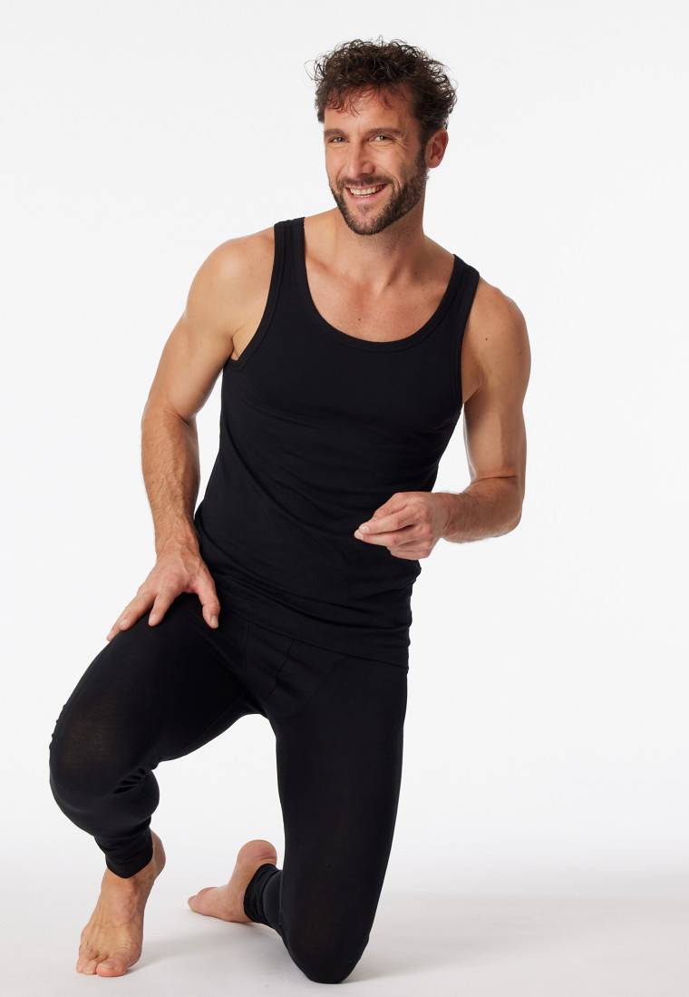 Schiesser Unterhemden 2er-Pack Organic Cotton schwarz – 95/5 VIP-Rabatte