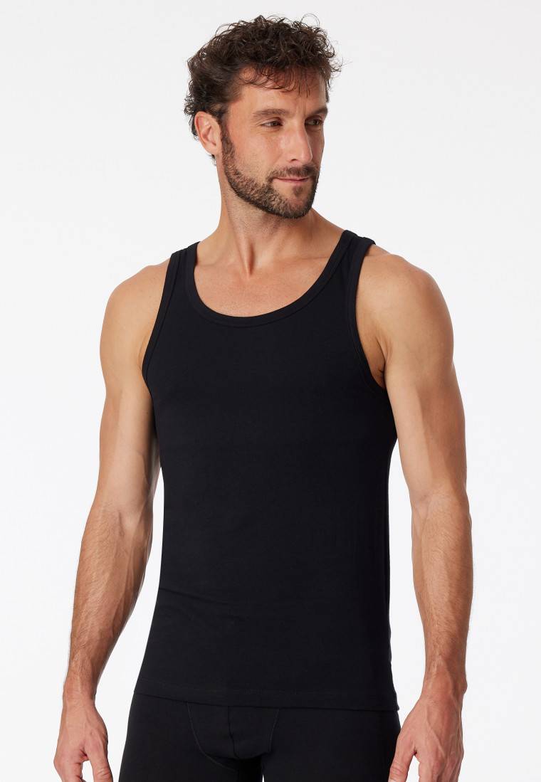 Schiesser Unterhemden 2er-Pack Organic Cotton schwarz – 95/5 VIP-Rabatte