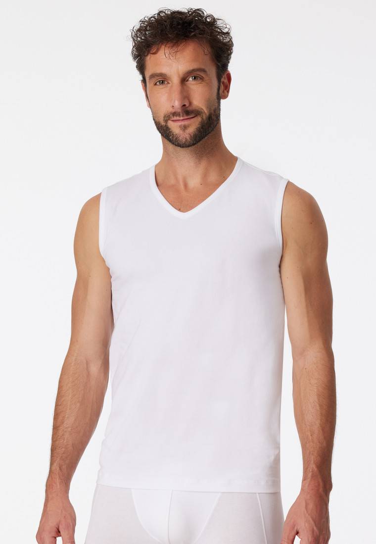 Schiesser Tank Tops 2er-Pack Organic Cotton V-Ausschnitt weiß - 95/5 Wochenangebot