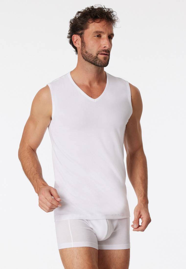 Schiesser Tank Tops 2er-Pack Organic Cotton V-Ausschnitt weiß - 95/5 Wochenangebot