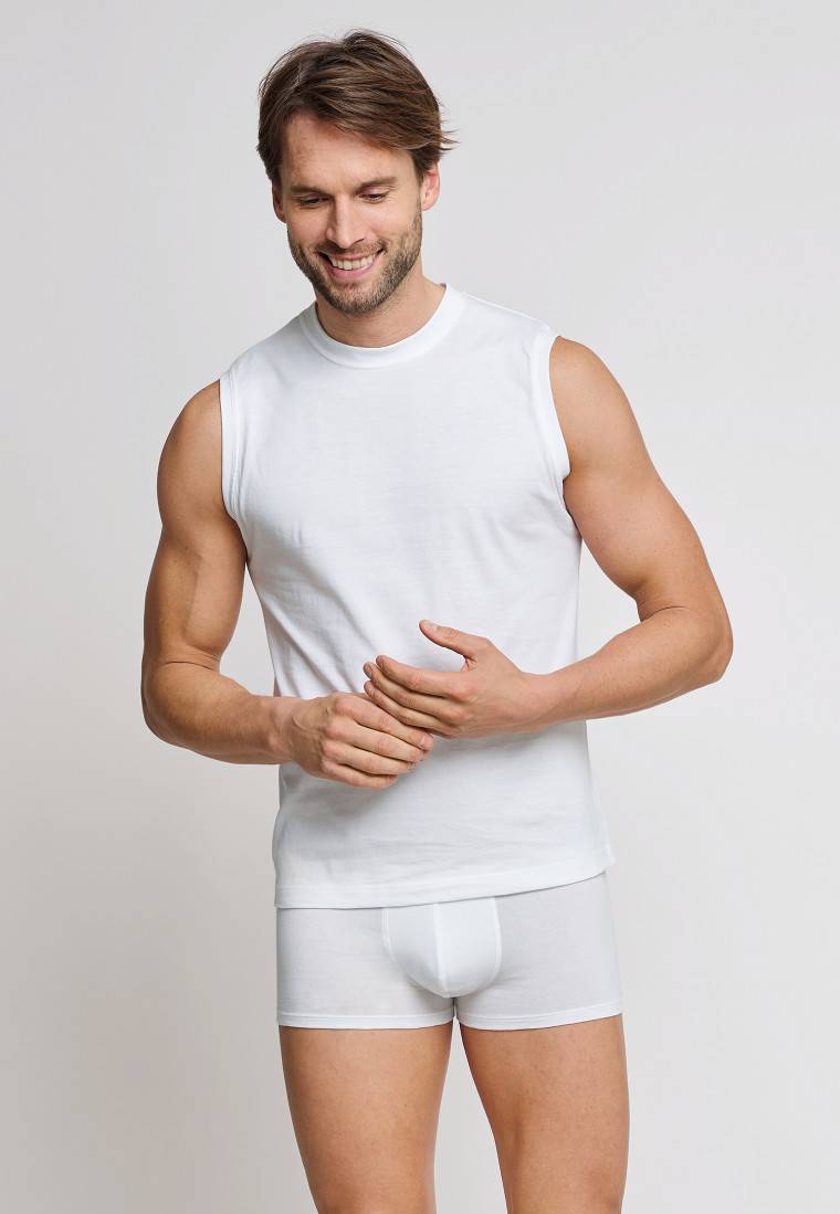 Schiesser Shirt ärmellos 2er-Pack Muscle Shirt weiß - Essentials Letzte 3 Tage