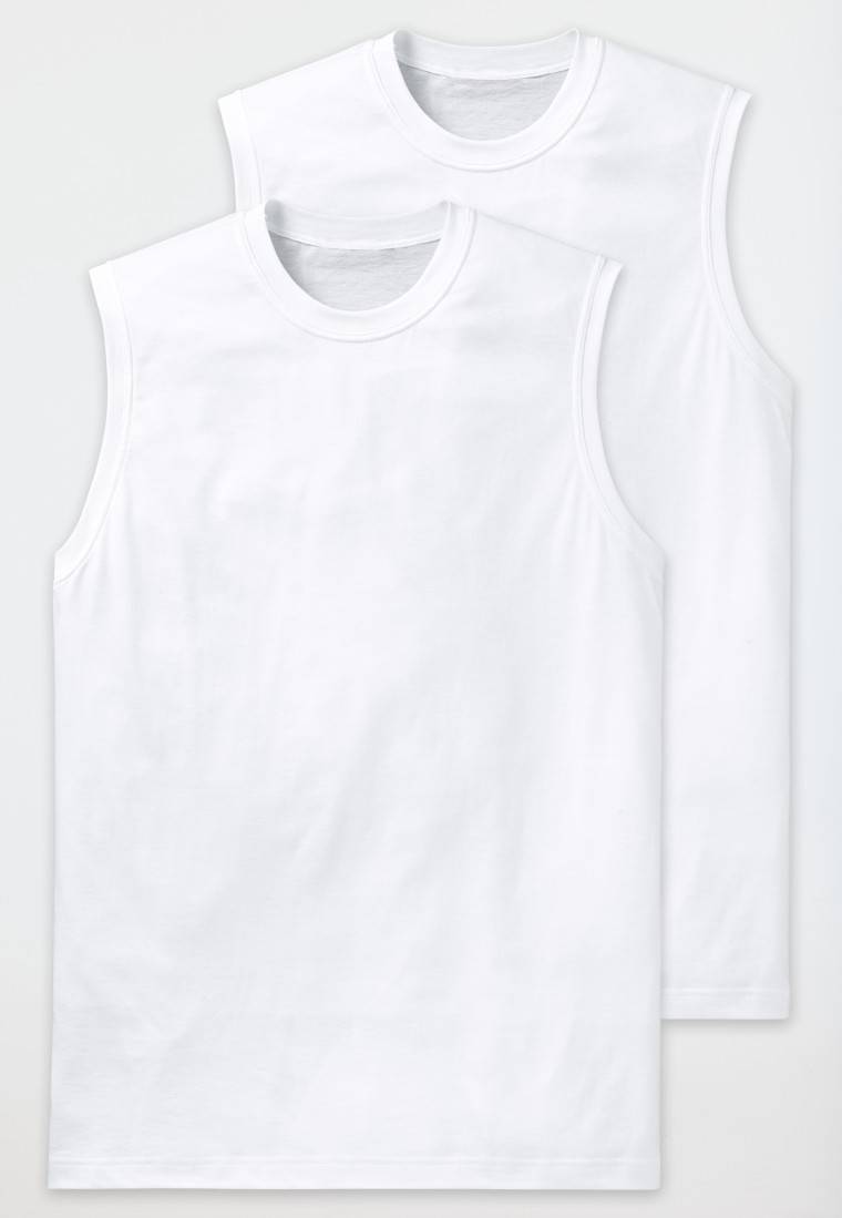 Schiesser Shirt ärmellos 2er-Pack Muscle Shirt weiß - Essentials Letzte 3 Tage
