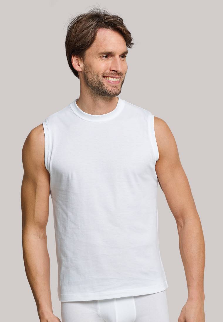 Schiesser Shirt ärmellos 2er-Pack Muscle Shirt weiß - Essentials Letzte 3 Tage