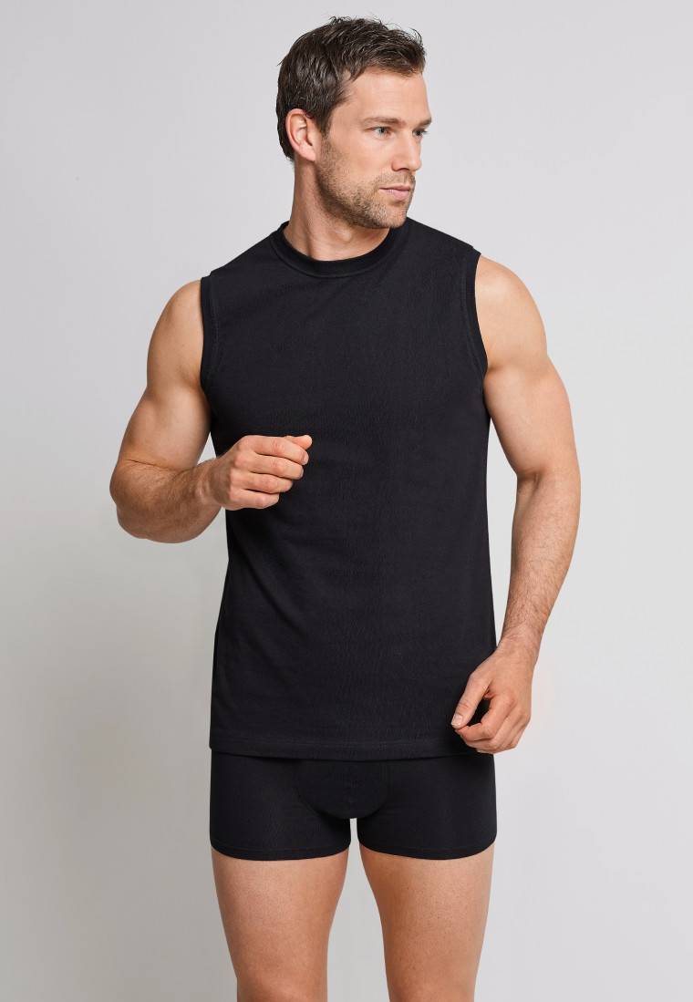 Schiesser Shirt ärmellos 2er-Pack Muscle Shirt schwarz - Essentials JETZT KAUFEN