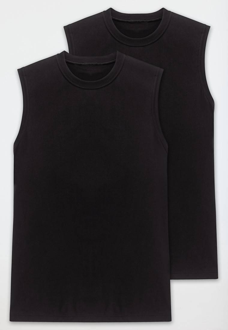 Schiesser Shirt ärmellos 2er-Pack Muscle Shirt schwarz - Essentials JETZT KAUFEN