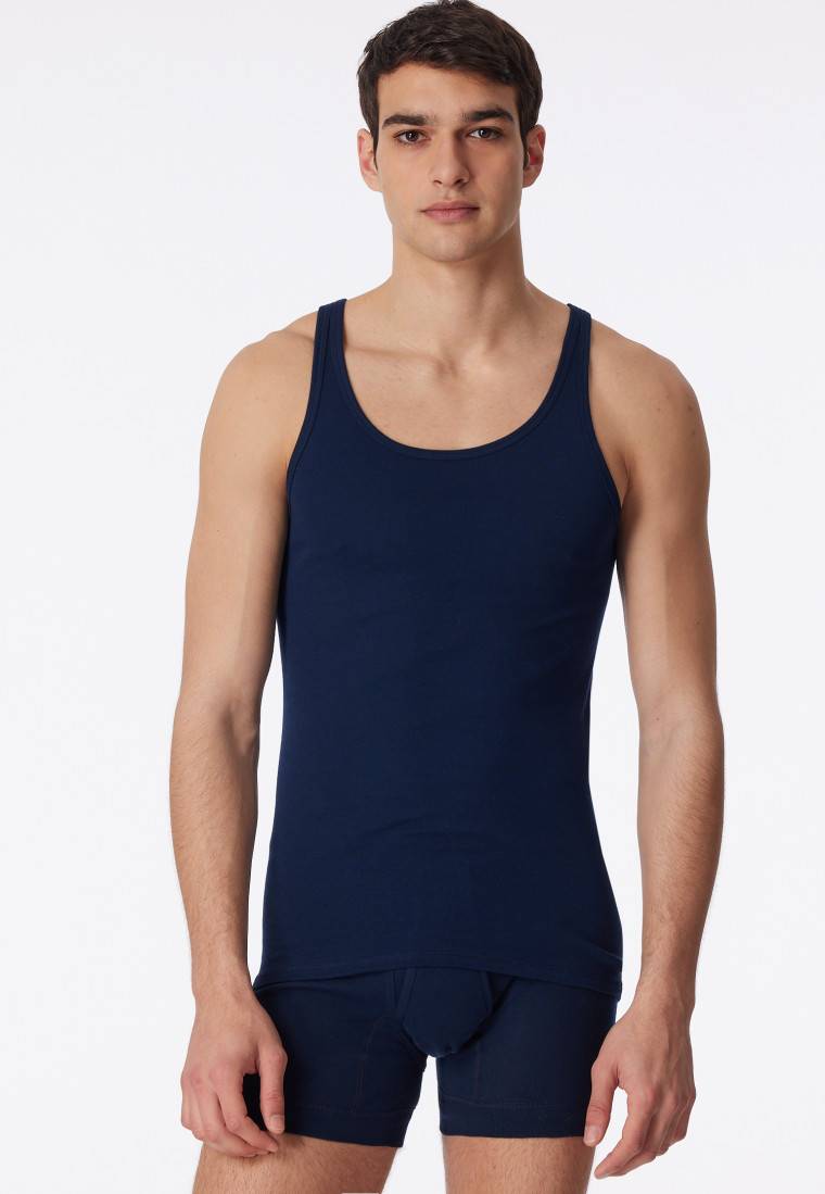 Schiesser Unterhemd Feinripp navyblau - Original Feinripp Zeitbegrenzte Promotion