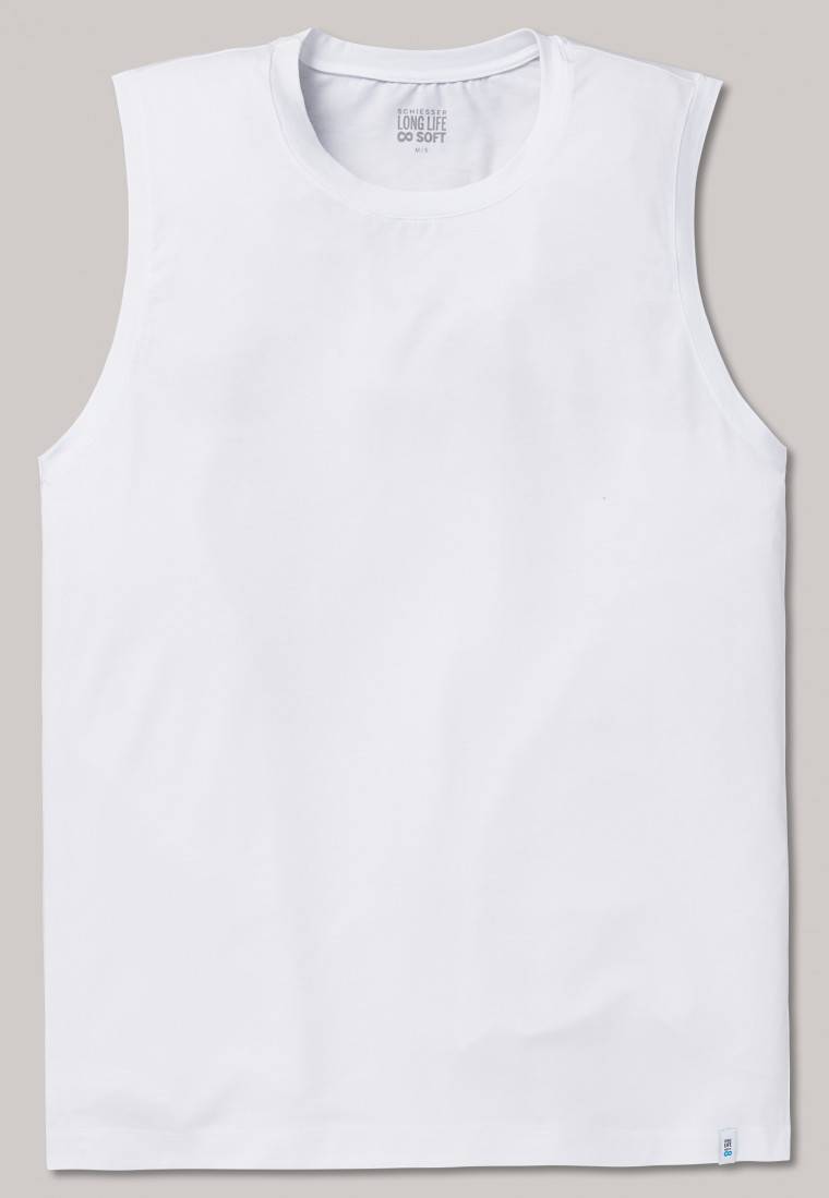 Schiesser Tank Top modische Schnittform weiß - Long Life Soft Bis zu 50% Rabatt