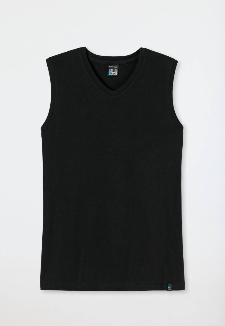 Schiesser Tank Top schwarz - Long Life Cotton Nur für heute