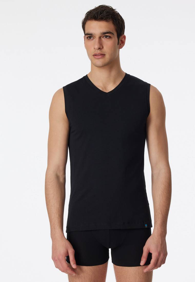 Schiesser Tank Top schwarz - Long Life Cotton Nur für heute