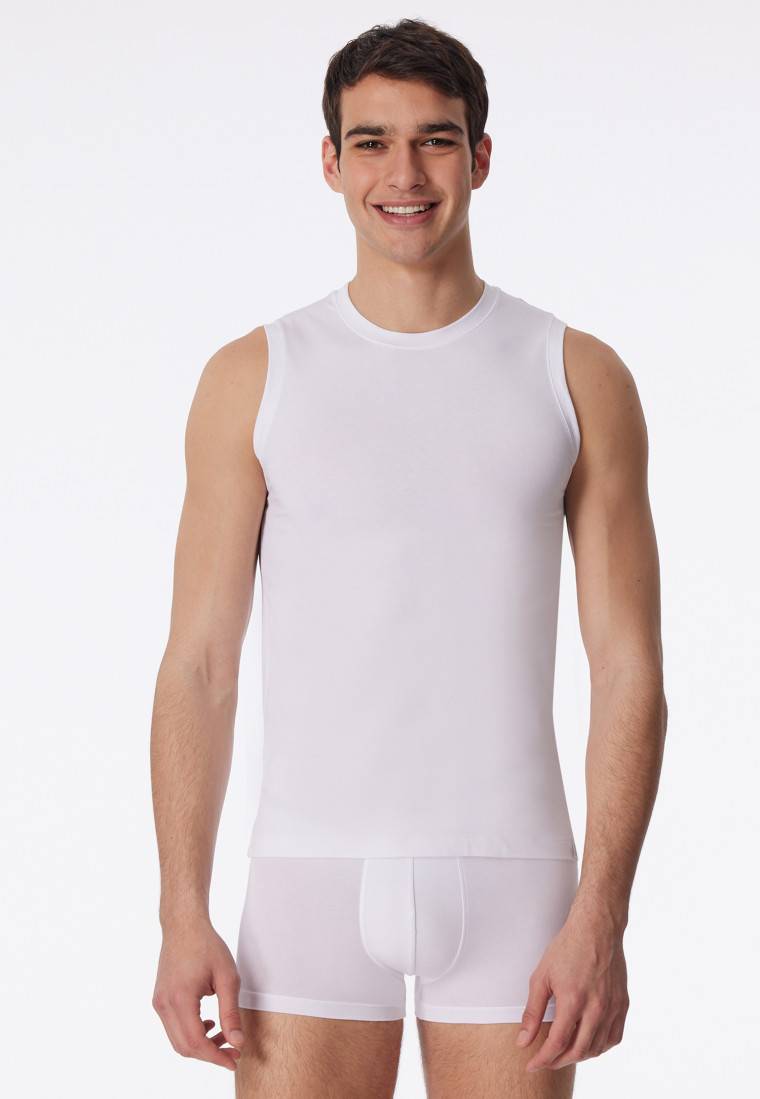 Schiesser Tank Top modische Schnittform weiß - Long Life Soft Sonderangebot der Fabrik