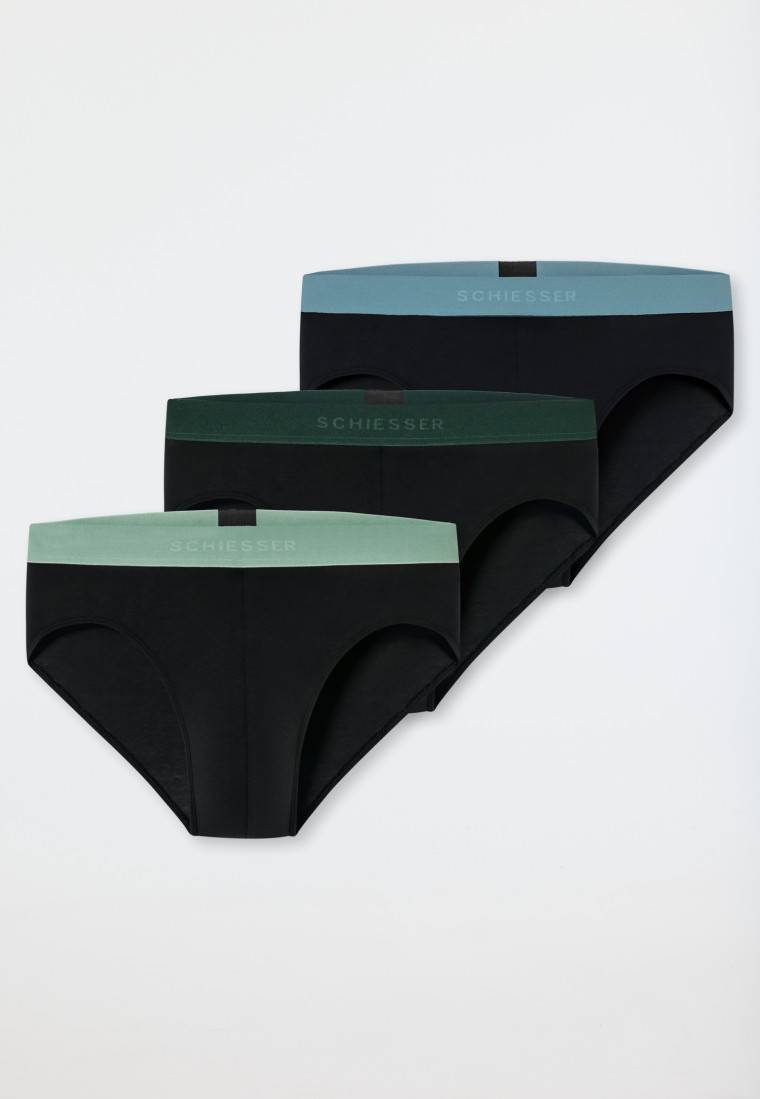 Schiesser Rio-Slips 3er-Pack Organic Cotton Webgummibund mehrfarbig - 95/5 Bis zu 55% Rabatt