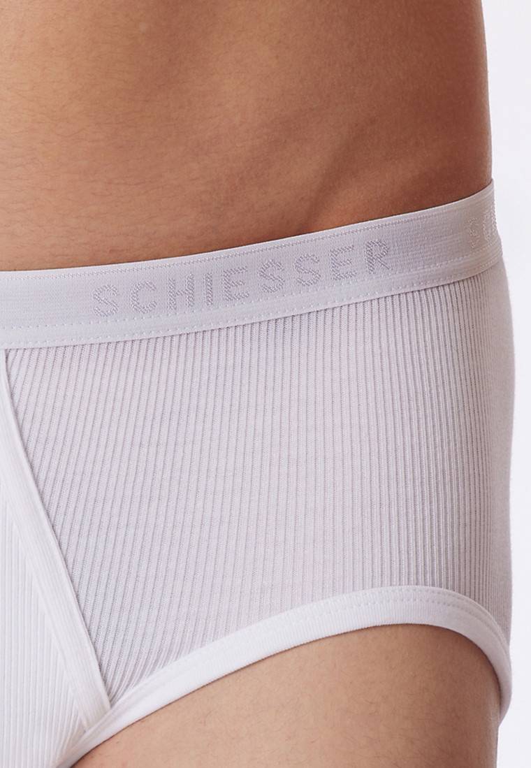 Schiesser Sportslips 2er-Pack mit Eingriff Doppelripp weiß - Original Classics Nur noch ein Tag übrig