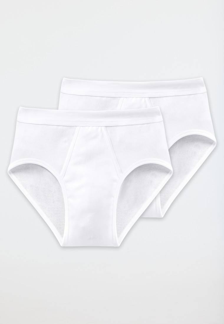 Schiesser Sportslips 2er Pack mit Eingriff weiß - Essentials Feinripp Clearance-Verkauf