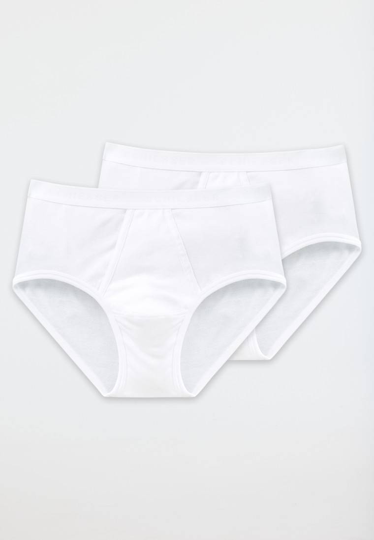 Schiesser Sportslips 2er-Pack mit Eingriff Feinripp weiß - Original Feinripp Kostenloser Versand international