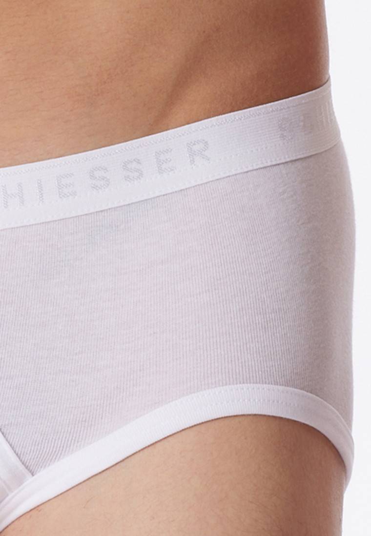 Schiesser Sportslips 2er-Pack mit Eingriff Feinripp weiß - Original Feinripp Kostenloser Versand international
