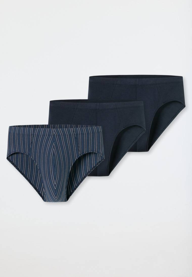 Schiesser Supermini 3er-Pack Organic Cotton uni/geringelt mehrfarbig - 95/5 Begrenzt auf 3 Tage