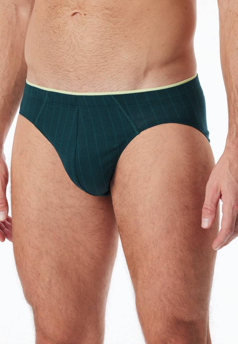 Schiesser Supermini Organic Cotton gestreift petrol - 95/5 Speichern exportieren