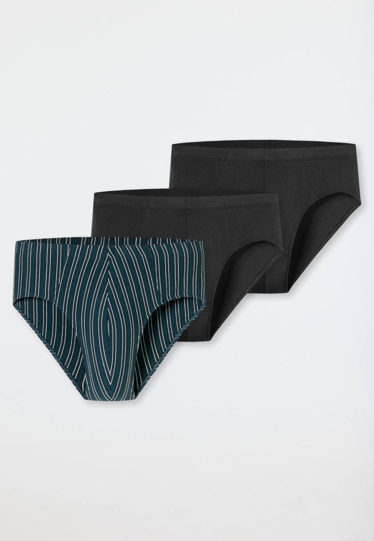 Schiesser Supermini 3er-Pack Organic Cotton uni/geringelt mehrfarbig - 95/5 Outlet
