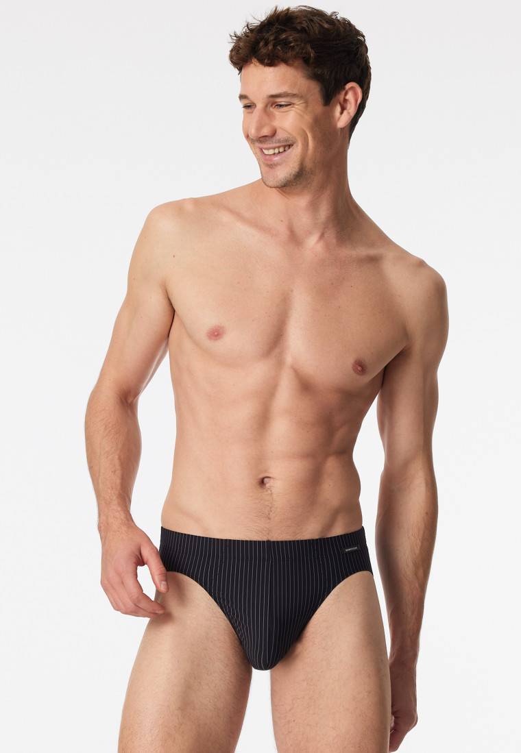 Schiesser Rio-Slip schwarz gestreift - Pure Micro Auslauf