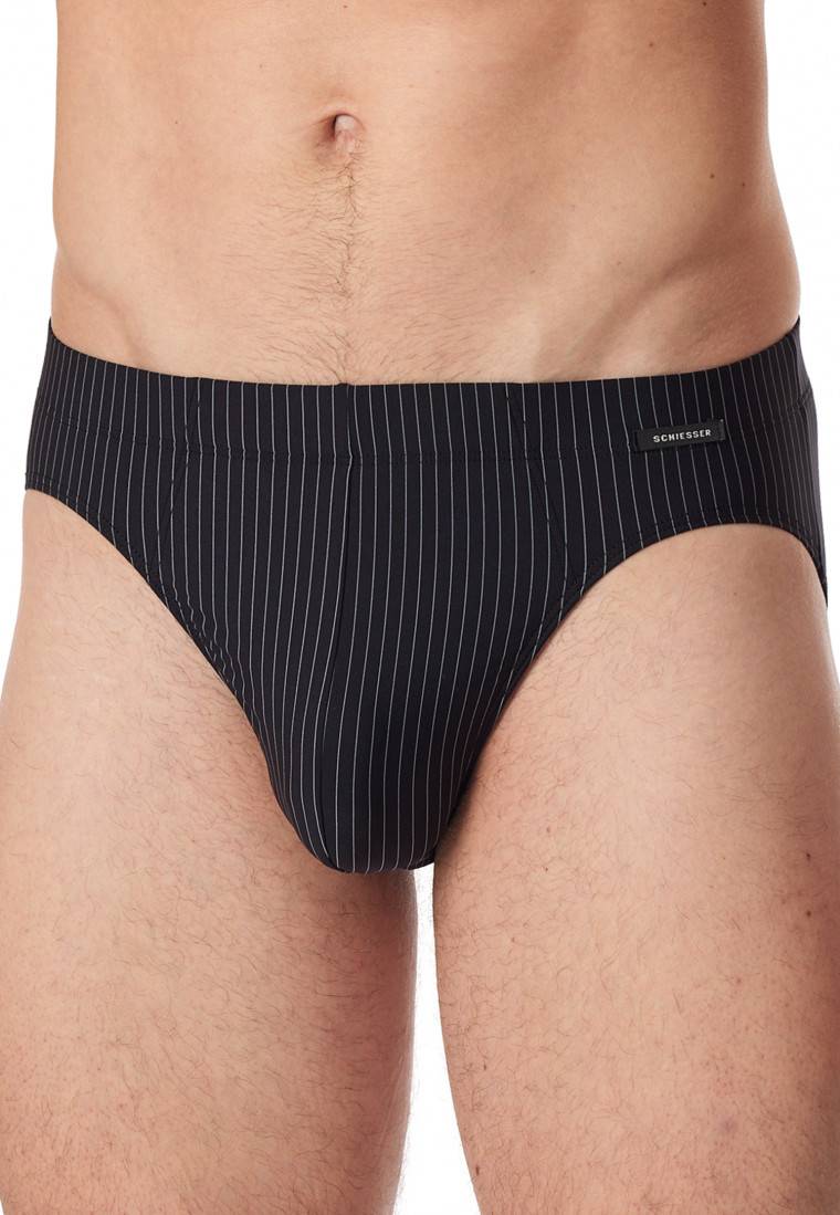 Schiesser Rio-Slip schwarz gestreift - Pure Micro Auslauf