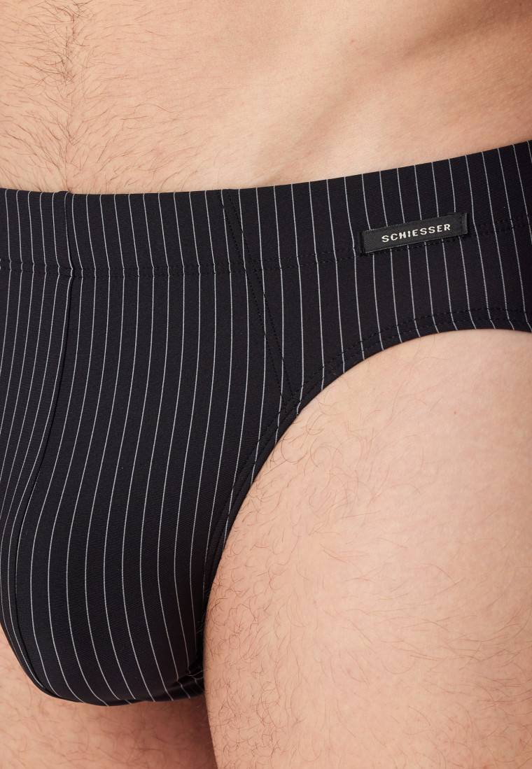 Schiesser Rio-Slip schwarz gestreift - Pure Micro Auslauf