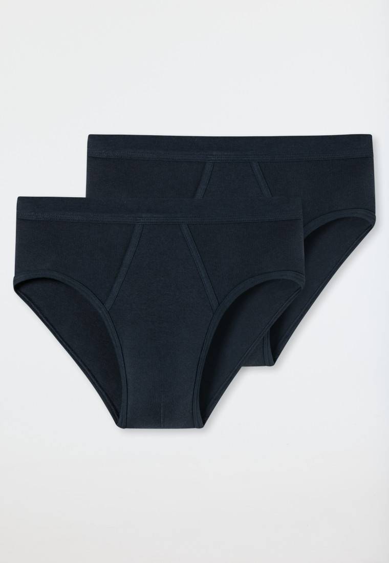 Schiesser Sportslips 2er Pack mit Eingriff navy - Essentials Feinripp Günstiger Verkauf