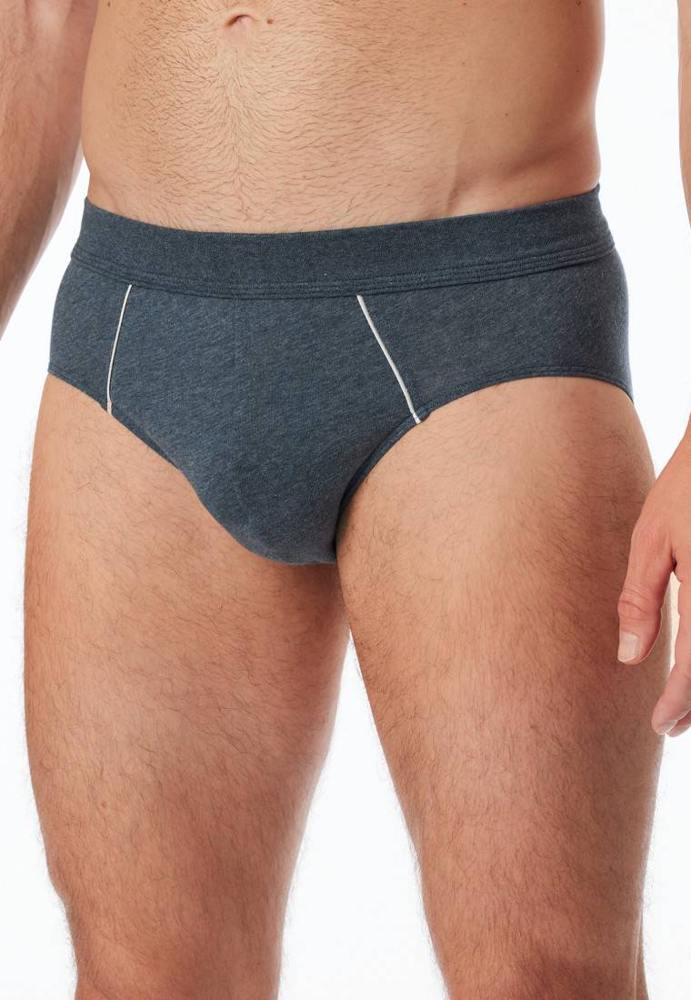 Schiesser Minislip blau-meliert - Comfort Fit Fabrik Onlineshop