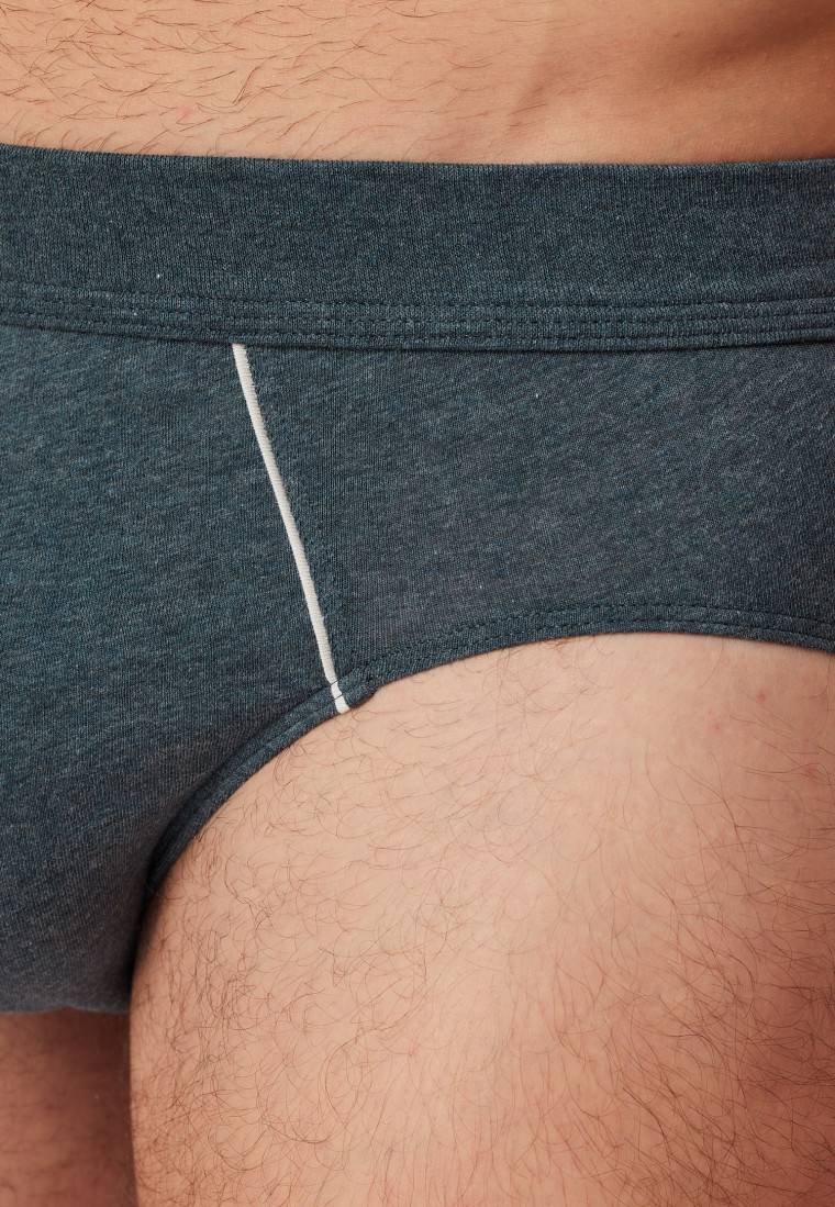 Schiesser Minislip blau-meliert - Comfort Fit Fabrik Onlineshop