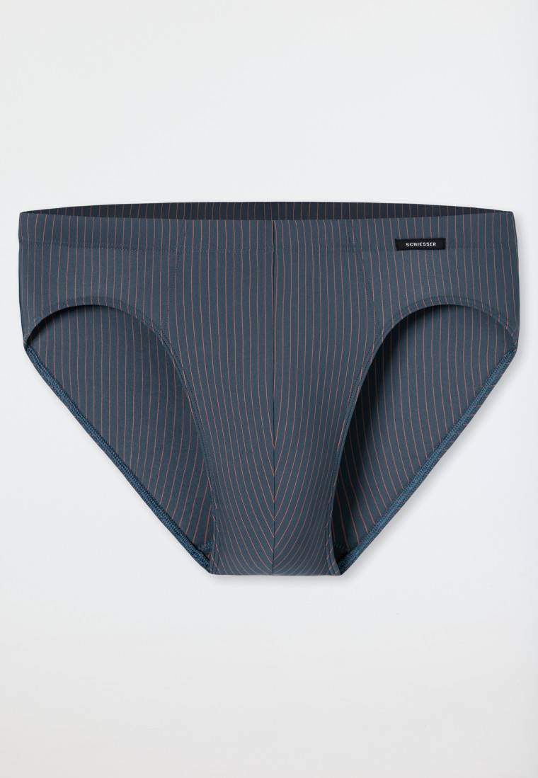 Schiesser Supermini Micro-Qualität Nadelstreifen jeansblau - Pure Micro Exklusivangebot