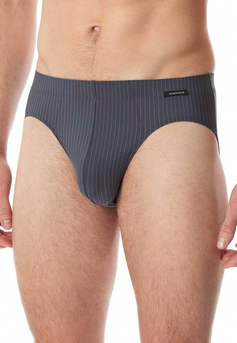 Schiesser Supermini Micro-Qualität Nadelstreifen jeansblau - Pure Micro Exklusivangebot