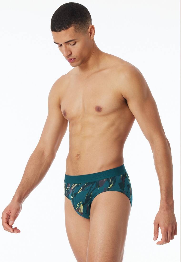 Schiesser Rio-Slip petrol gemustert - 95/5 Weihnachtsangebot