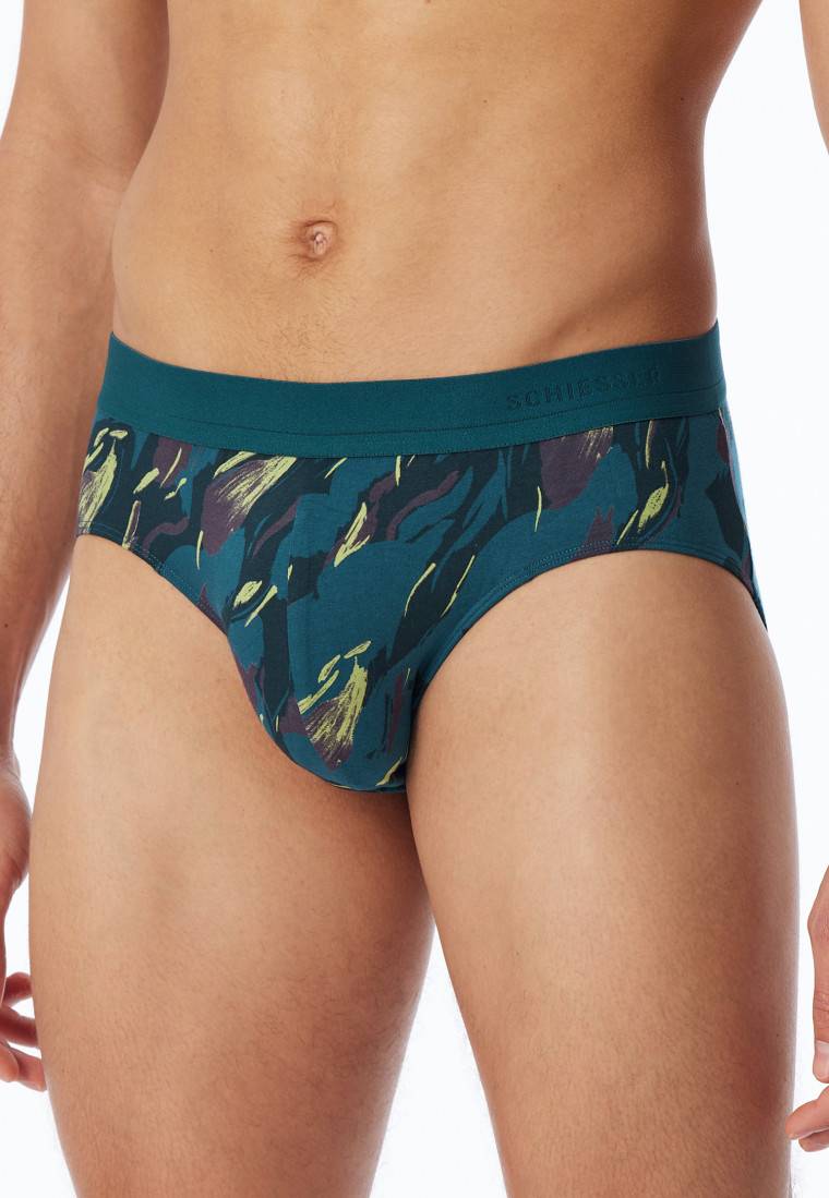 Schiesser Rio-Slip petrol gemustert - 95/5 Weihnachtsangebot
