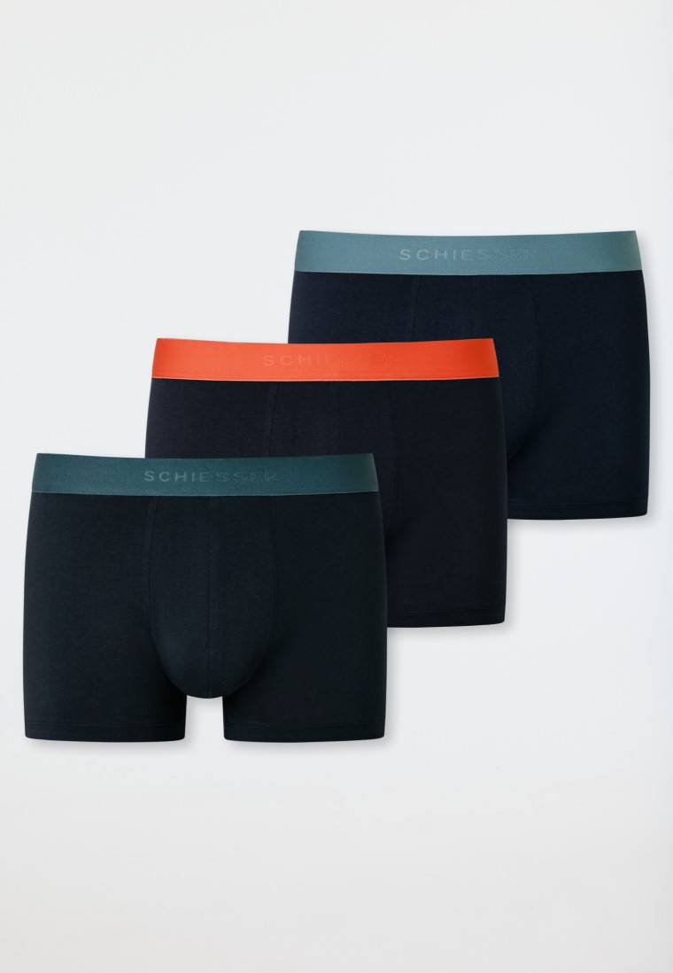Schiesser Shorts 3er-Pack Organic Cotton Webgummibund mehrfarbig - 95/5 Vatertagsangebot