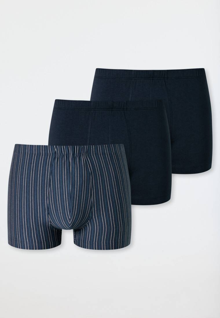 Schiesser Shorts 3er-Pack Organic Cotton uni/geringelt mehrfarbig - 95/5 Top Angebot