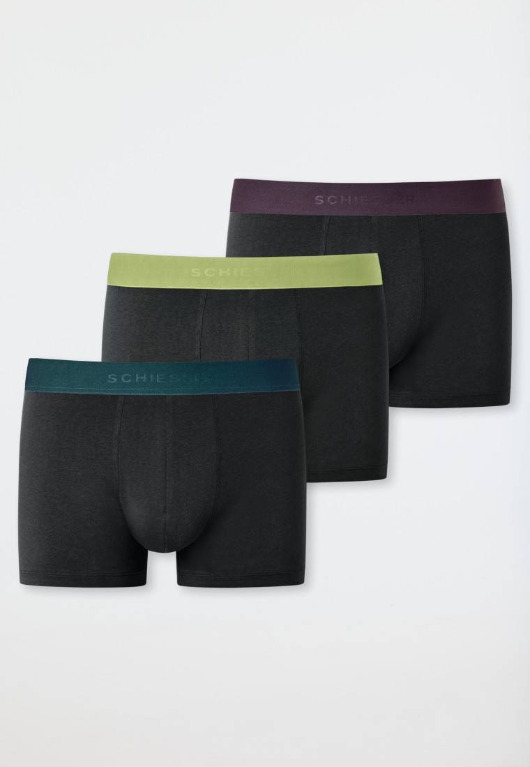 Schiesser Shorts 3er-Pack Organic Cotton Webgummibund mehrfarbig - 95/5 Neueste Mode