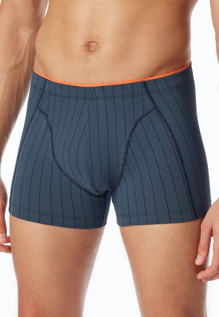 Schiesser Shorts Organic Cotton gestreift blaugrau - 95/5 Zeitlich begrenztes Angebot