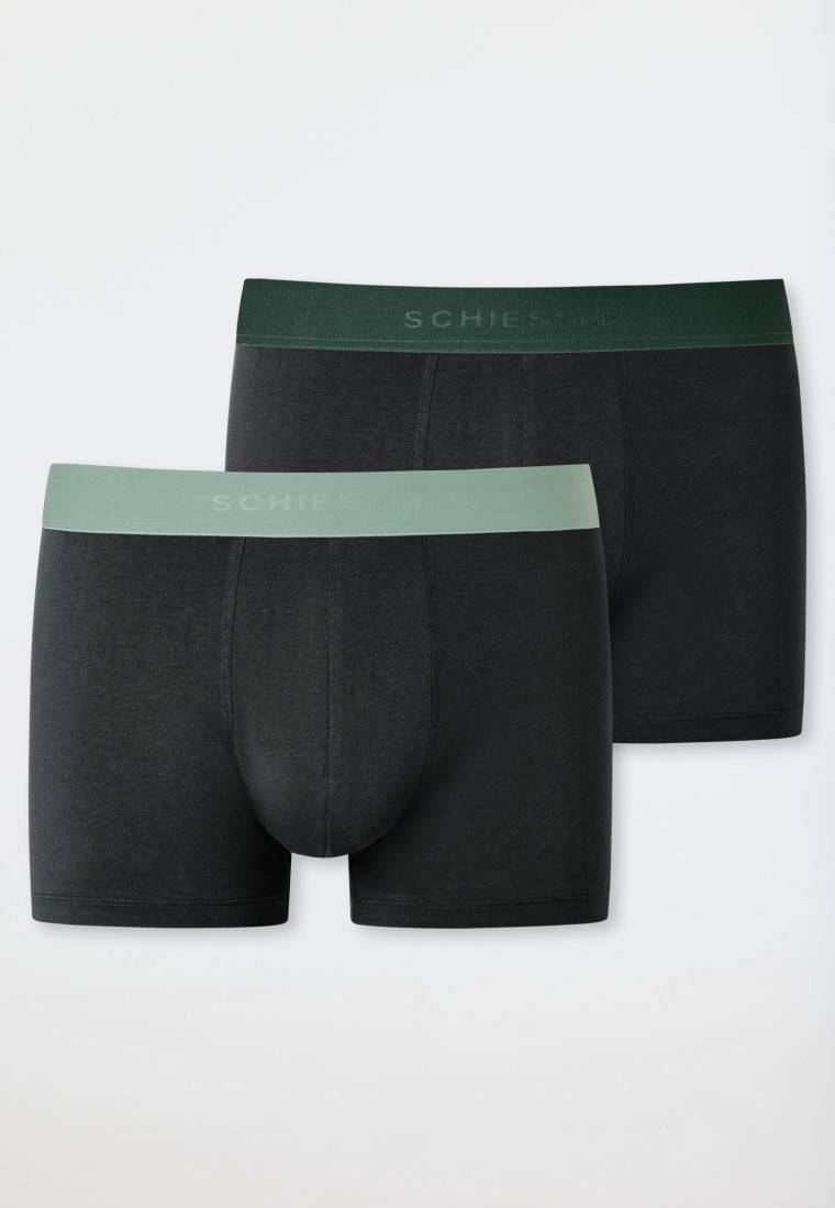 Schiesser Long-Shorts 2er-Pack Organic Cotton Webgummibund mehrfarbig - 95/5 Exklusive Angebote
