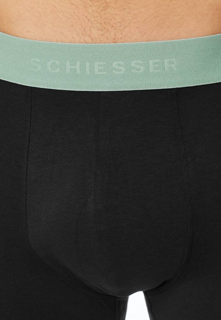 Schiesser Long-Shorts 2er-Pack Organic Cotton Webgummibund mehrfarbig - 95/5 Exklusive Angebote