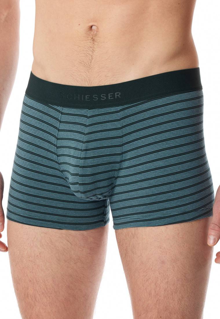 Schiesser Shorts 3er-Pack Organic Cotton Webgummibund uni/gestreift mehrfarbig - 95/5 Blitzangebot