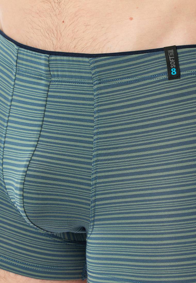 Schiesser Shorts Modal Streifen linde - Long Life Soft Große Rabatte