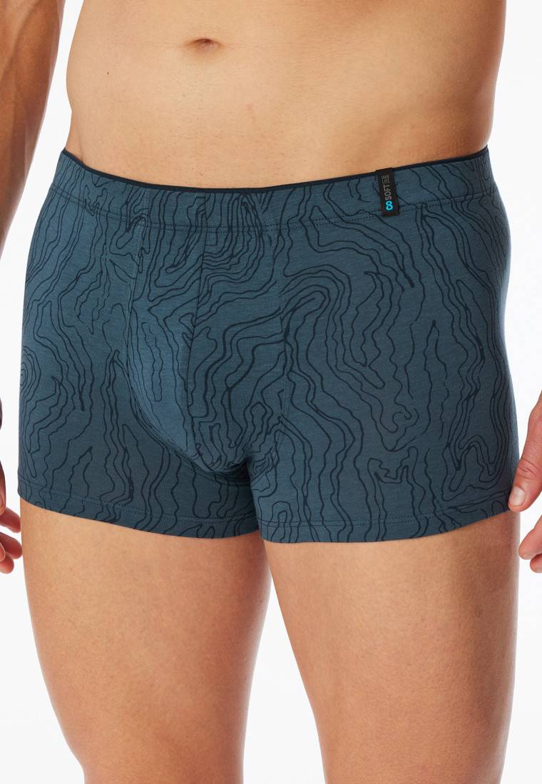 Schiesser Shorts Modal gemustert dunkelblau - Long Life Soft Neuheiten