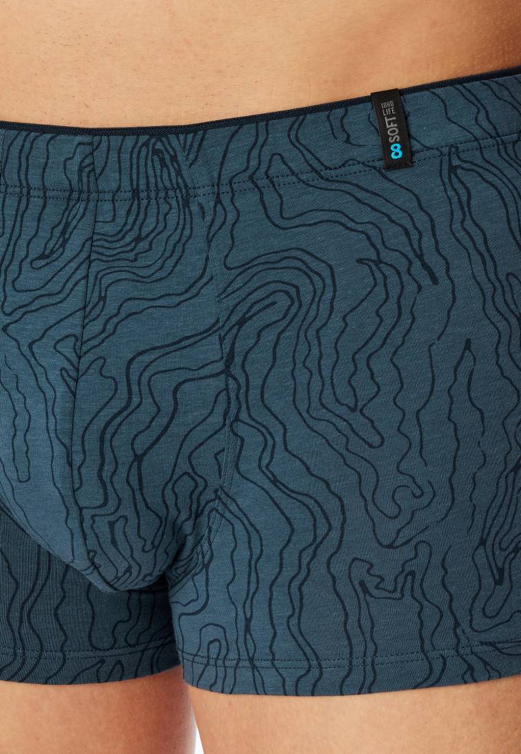 Schiesser Shorts Modal gemustert dunkelblau - Long Life Soft Neuheiten