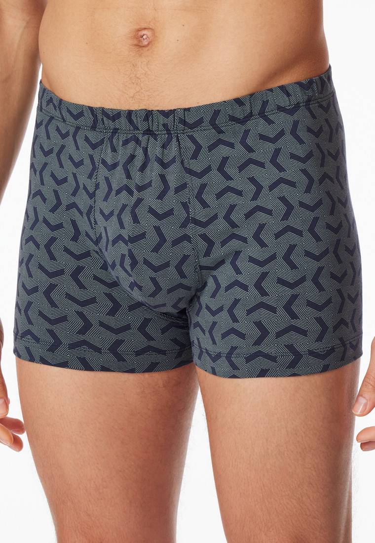 Schiesser Shorts 3er-Pack Organic Cotton dunkelblau gemustert - 95/5 Bestseller
