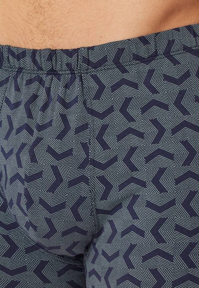 Schiesser Shorts 3er-Pack Organic Cotton dunkelblau gemustert - 95/5 Bestseller