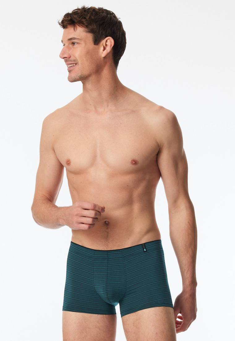 Schiesser Shorts Modal Streifen petrol - Long Life Soft Saisonale Angebote