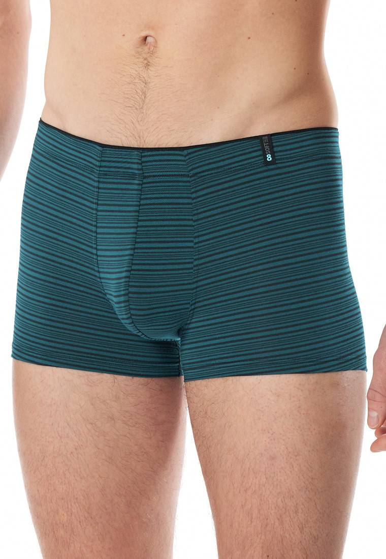 Schiesser Shorts Modal Streifen petrol - Long Life Soft Saisonale Angebote