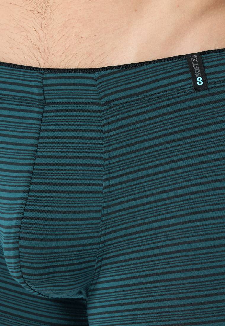 Schiesser Shorts Modal Streifen petrol - Long Life Soft Saisonale Angebote