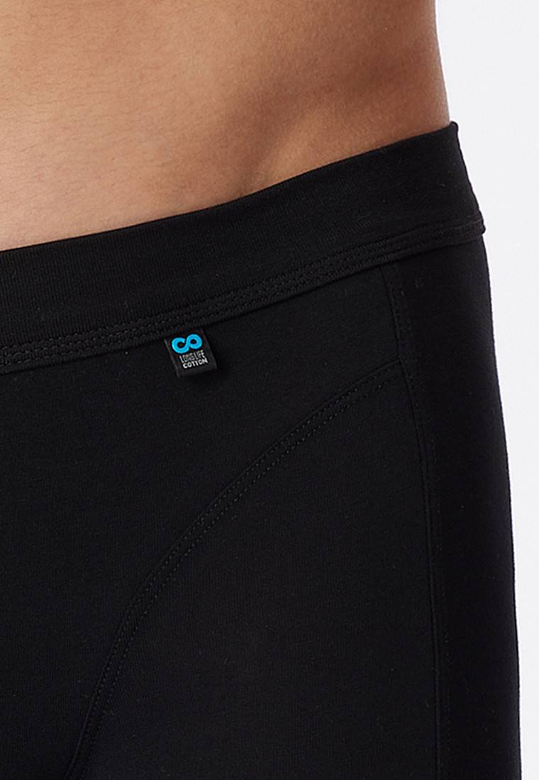 Schiesser Shorts schwarz - Long Life Cotton Räumungsverkauf